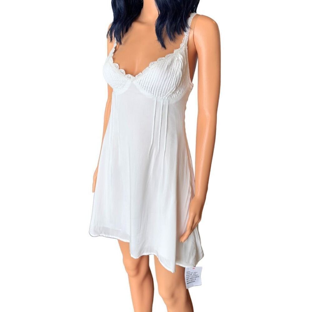 Topshop White Mini Slip Dress - Picture 3 of 6